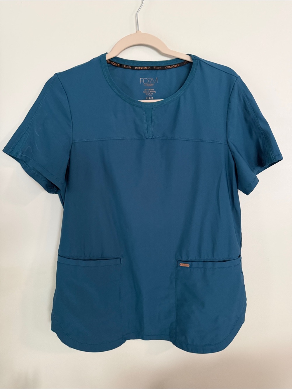 Women's Form by Cherokee Teal Short-Sleeve Scrub Top